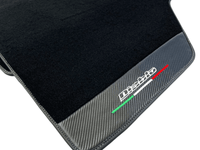 Black Floor Mats for Lamborghini Diablo 1990-2001 With Carbon Fiber Leather - AutoWin