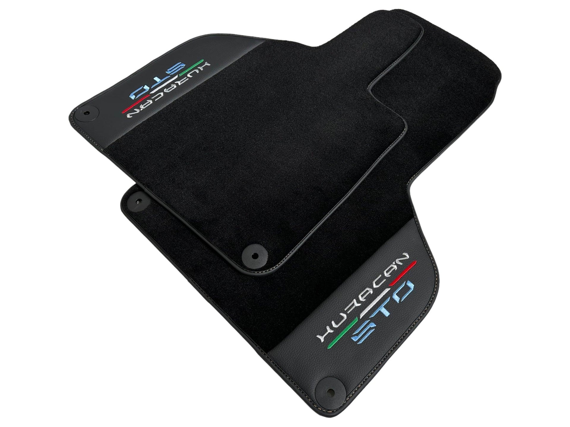 Black Leather Floor Mats for Lamborghini Huracan STO - USA | FedEx Express