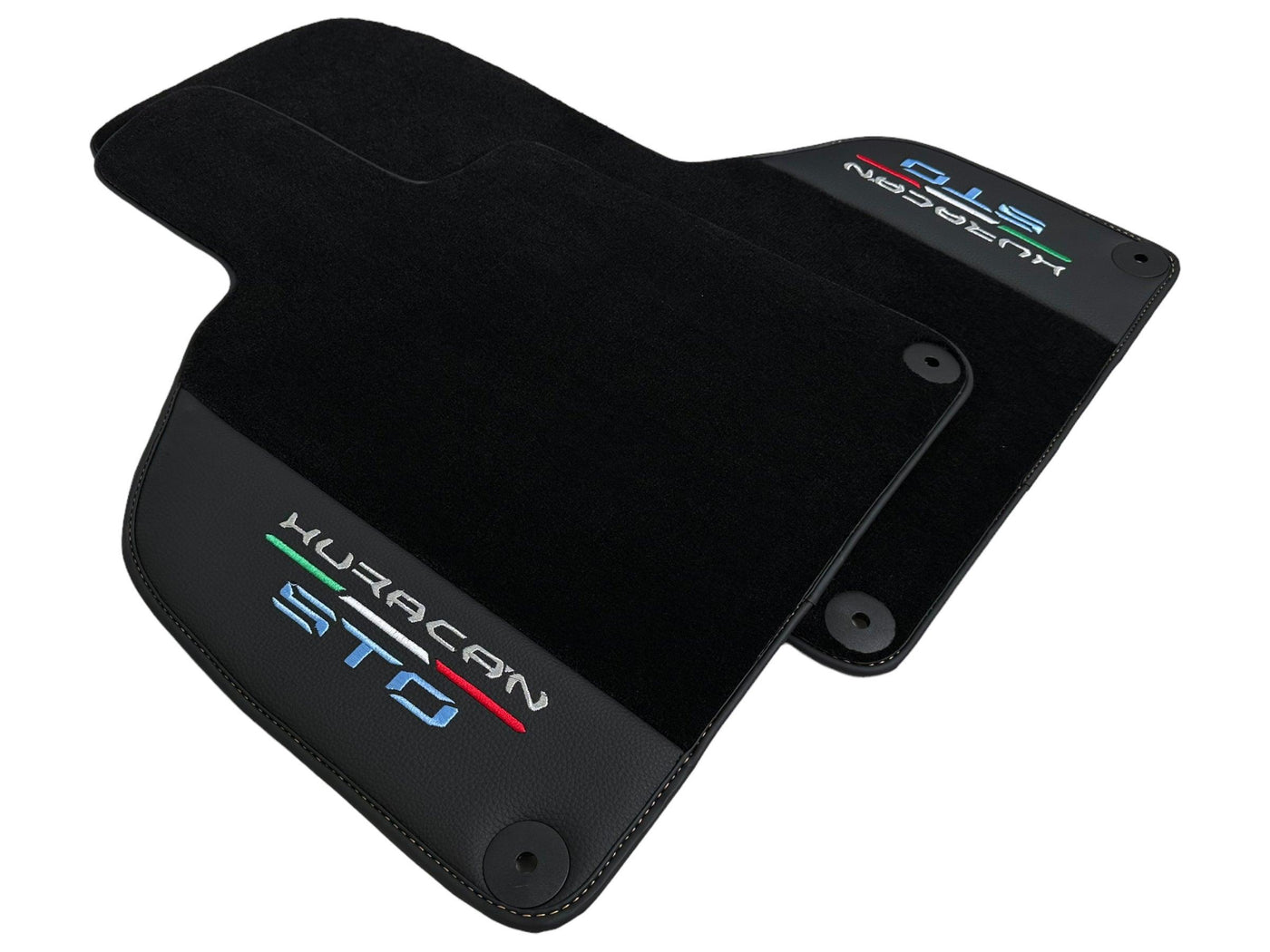Black Leather Floor Mats for Lamborghini Huracan STO - USA | FedEx Express