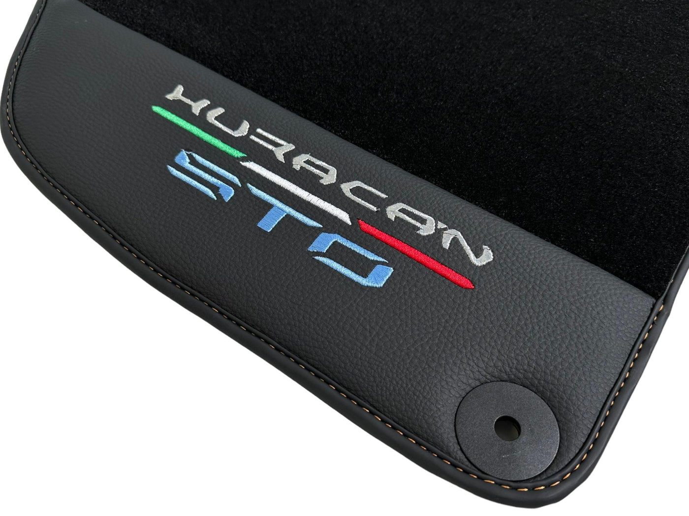 Black Leather Floor Mats for Lamborghini Huracan STO - USA | FedEx Express