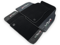 Black Floor Mats For Lamborghini Urus With Carbon Fiber Leather - AutoWin