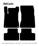 Black Floor Mats For Mercedes Benz A-Class W177 Hybrid (2019-2023) | AutoWin Edition - AutoWin