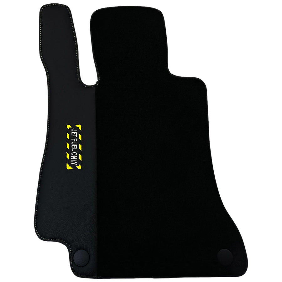 Black Floor Mats For Mercedes Benz C-Class W203 Sedan 4Matic (2000-2007) | Fighter Jet Edition - AutoWin
