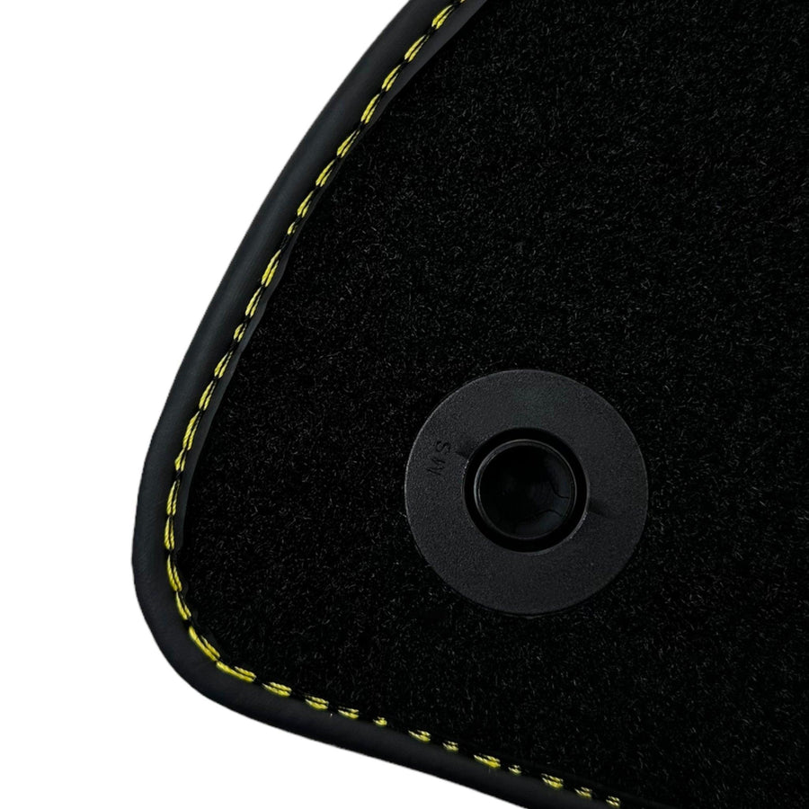 Black Floor Mats For Mercedes Benz C-Class W203 Sedan 4Matic (2000-2007) | Fighter Jet Edition - AutoWin