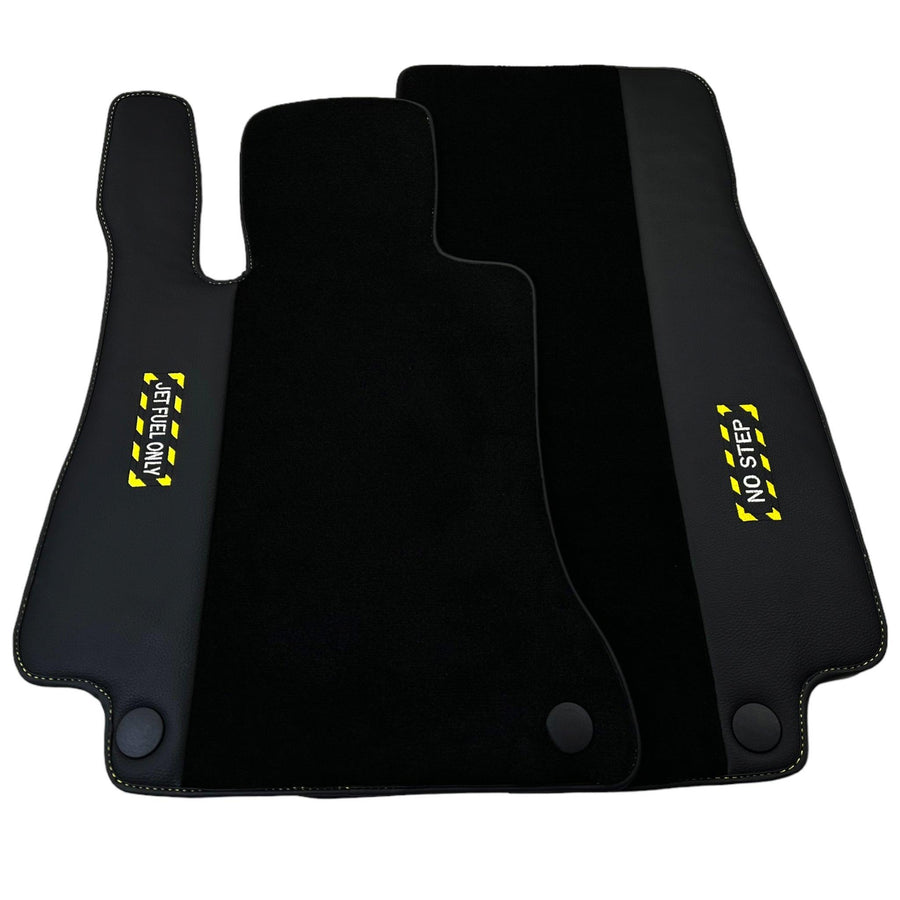 Black Floor Mats For Mercedes Benz C-Class W203 Sedan 4Matic (2000-2007) | Fighter Jet Edition - AutoWin