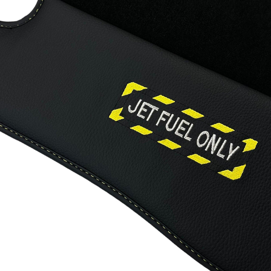Black Floor Mats For Mercedes Benz E-Class A207 Convertible Facelift (2013-2017) | Fighter Jet Edition - AutoWin