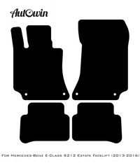 Black Floor Mats For Mercedes Benz E-Class S212 Estate Facelift (2013-2016) | Fighter Jet Edition - AutoWin