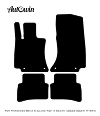 Black Floor Mats For Mercedes Benz E-Class W214 Sedan (2023-2024) Hybrid | Fighter Jet Edition - AutoWin