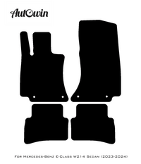 Black Floor Mats For Mercedes Benz E-Class W214 Sedan (2023-2024) | Fighter Jet Edition - AutoWin