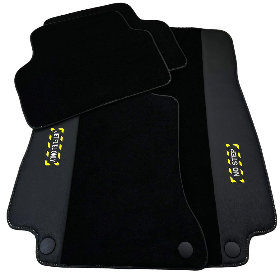 Black Floor Mats For Mercedes Benz EQA-Class H243 (2021-2023) | Fighter Jet Edition - AutoWin