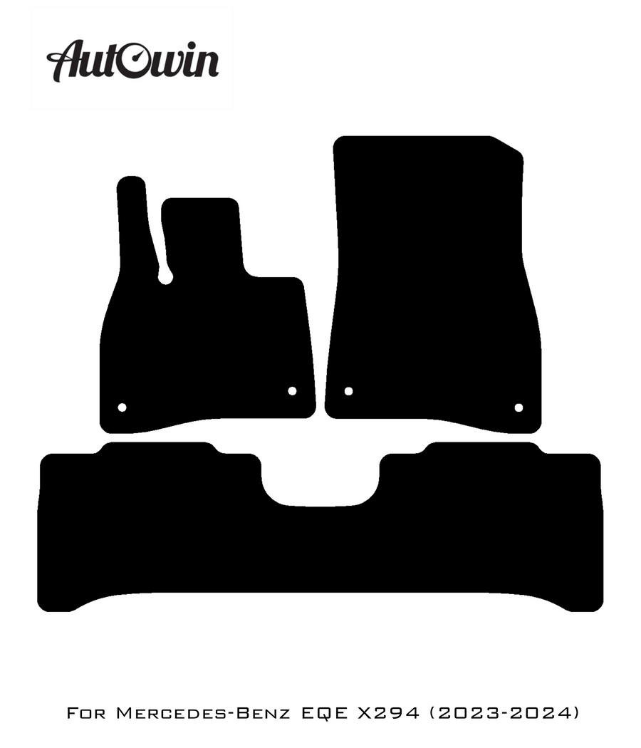 Black Floor Mats For Mercedes Benz EQE-Class X294 (2023-2024) | Fighter Jet Edition - AutoWin
