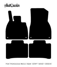 Black Floor Mats For Mercedes Benz EQS-Class V297 (2021-2023) | AutoWin Edition - AutoWin