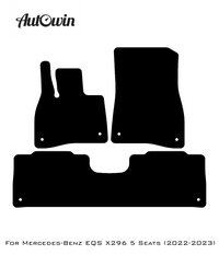 Black Floor Mats For Mercedes Benz EQS-Class X296 (2022-2023) | AutoWin Edition - AutoWin