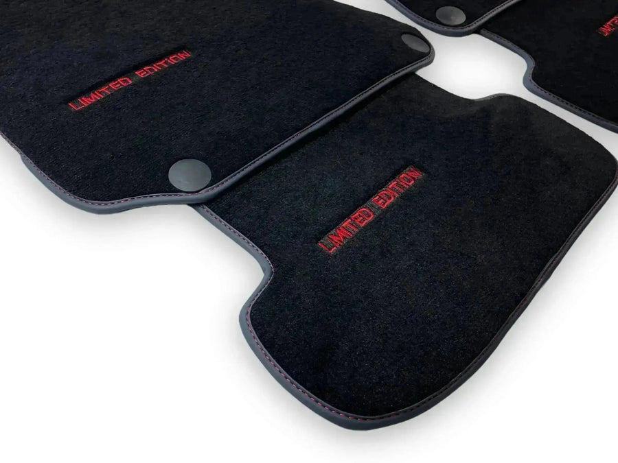 Black Floor Mats For Mercedes Benz GLE-Class W166 Allrounder (2015-2019) | Fighter Jet Edition - AutoWin
