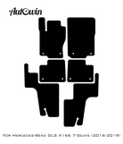 Black Floor Mats For Mercedes Benz GLS-Class X166 (2016-2019) | Fighter Jet Edition - AutoWin