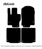 Black Floor Mats For Mercedes Benz GLS-Class X167 Maybach (2020-2023) | Fighter Jet Edition - AutoWin