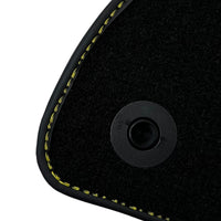 Black Floor Mats For Mercedes Benz V-Class 447 Front (2014-2019) | Fighter Jet Edition - AutoWin