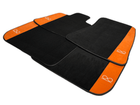 Black Floor Mats For Rolls Royce Black Badge Dawn Alcantara Leather - AutoWin
