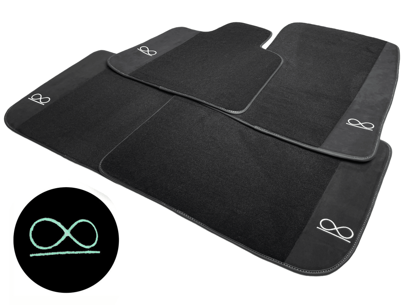 Black Floor Mats For Rolls Royce Black Badge Dawn - AutoWin