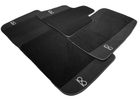 Black Floor Mats For Rolls Royce Black Badge Phantom Drophead Fluorescent Logo - AutoWin