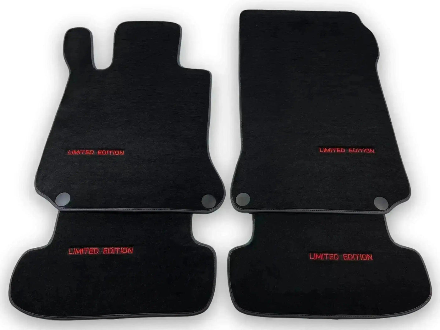 Black Leather Floor Mats For Mercedes Benz GLK-Class X204 (2008-2012) | ER56 Design - AutoWin