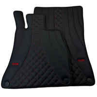 Black Leather Floor Mats For Mercedes Benz S-Class W140 (1991-1998) | ER56 Design - AutoWin
