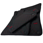 Black Leather Floor Mats For Mercedes Benz S-Class W220 (1998-2005) Short Wheelbase | ER56 Design - AutoWin