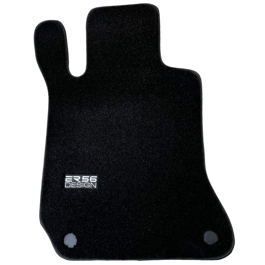Black Luxury Floor Mats For Mercedes Benz CLK-Class A209 Convertible (2003-2010) | ER56 Design - AutoWin
