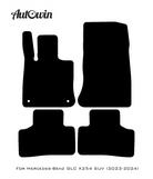 Black Luxury Floor Mats For Mercedes Benz GLC-Class C253 Coupe (2020-2023) Hybrid | ER56 Design - AutoWin