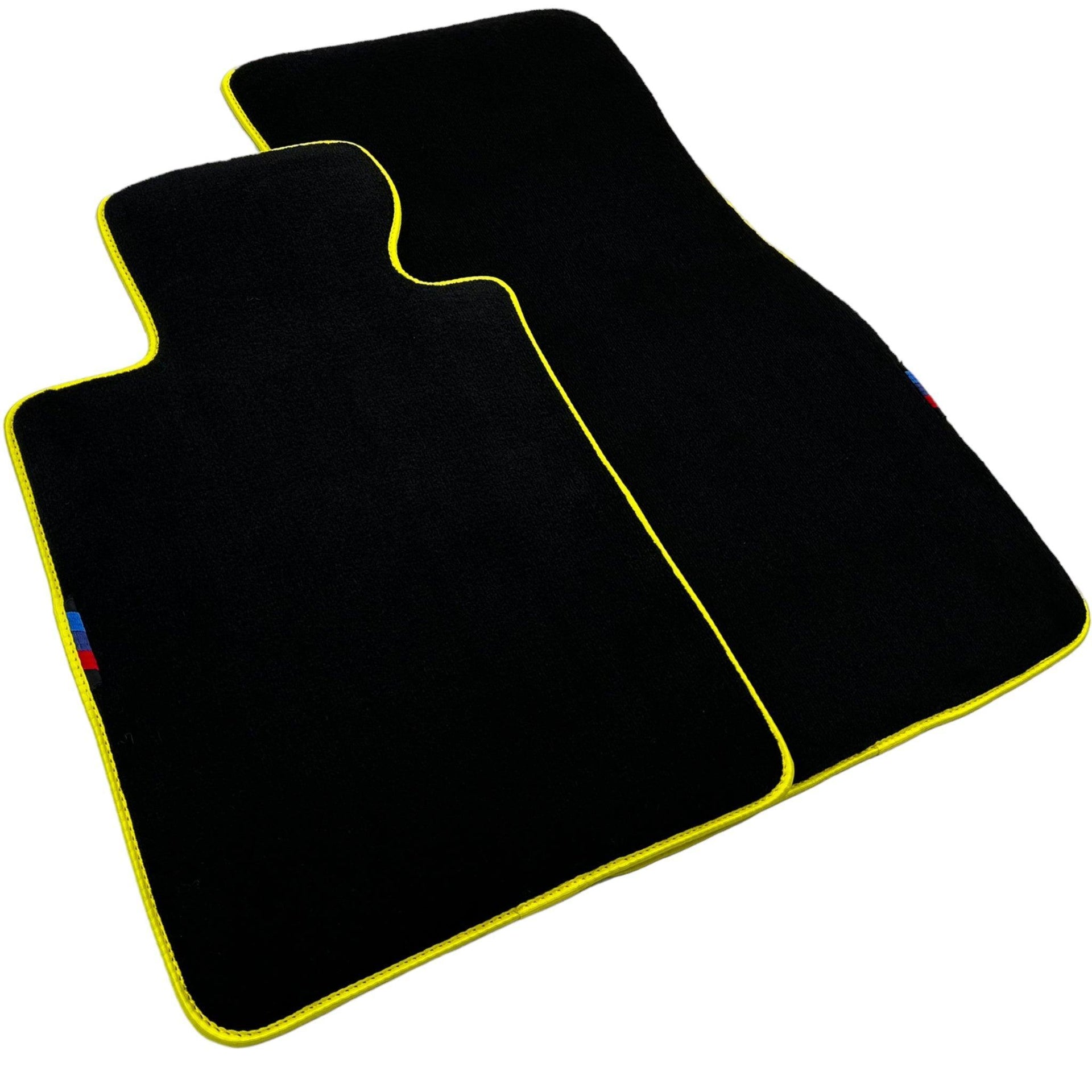 Black Mats For BMW 3 Series F31 5-doors Wagon | Yellow Trim - AutoWin
