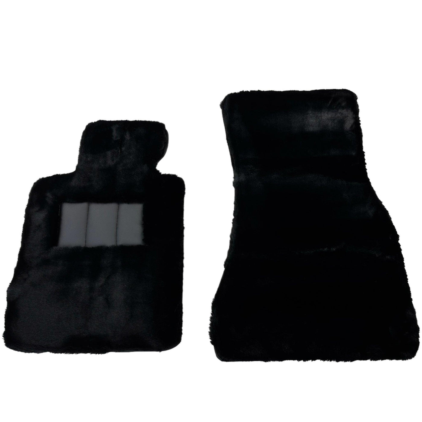 Black Sheepskin Floor Floor Mats For BMW 1 Series E82 - AutoWin
