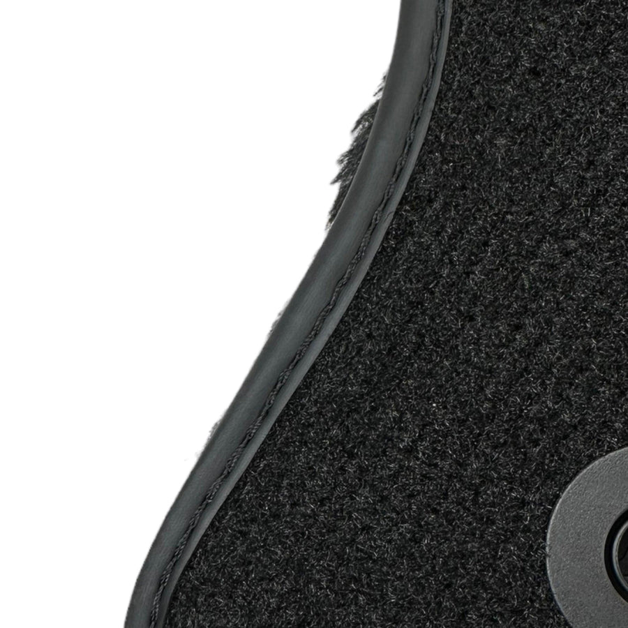Black Sheepskin Floor Mats For Mercedes Benz CLK-Class A209 Convertible (2003-2010) | ER56 Design - AutoWin