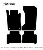 Black Sheepskin Floor Mats For Mercedes Benz E-Class S211 Estate 4Matic (2003-2009) | ER56 Design - AutoWin