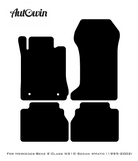 Black Sheepskin Floor Mats For Mercedes Benz E-Class W210 Sedan 4Matic (1995-2002) | ER56 Design - AutoWin