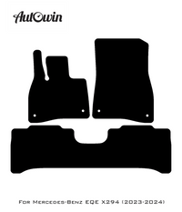 Black Sheepskin Floor Mats For Mercedes Benz EQE-Class X294 (2023-2024) | ER56 Design - AutoWin