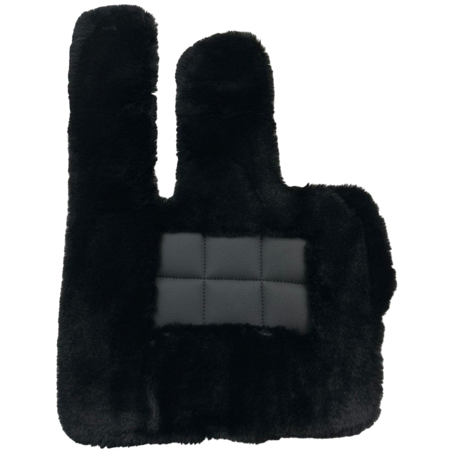 Black Sheepskin Floor Mats For Mercedes Benz X-Class W470 (2017-2023) | ER56 Design - AutoWin