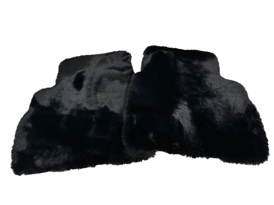 Black Sheepskin Floor Mats For Mercedes Benz X-Class W470 (2017-2023) | ER56 Design - AutoWin