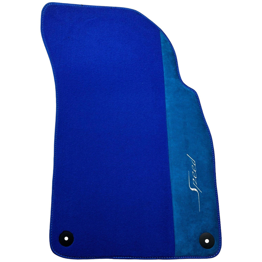 Blue Floor Mats For Bentley Flying Spur (2013-2019) with Alcantara Leather - AutoWin