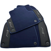 Blue Floor Mats For Bentley Flying Spur (2013-2019) with Leather - AutoWin