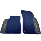 Blue Floor Mats For Bentley Mulsanne (2010-2020) with Leather - AutoWin