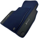 Blue Floor Mats For Bentley Mulsanne (2010-2020) with Leather - AutoWin