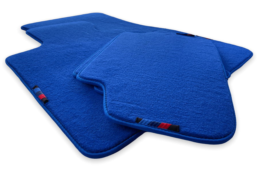 Blue Floor Mats For BMW 1 Series E82 With M Package - AutoWin
