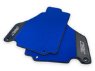 Blue Floor Mats For Ferrari 360 Modena 1999-2005 With Carbon Fiber Leather - AutoWin