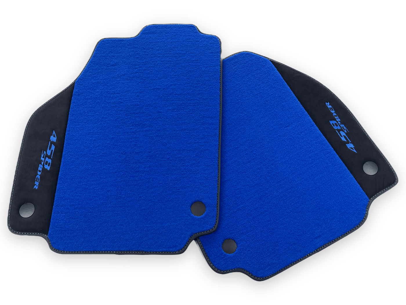 Blue Floor Mats For Ferrari 458 Italia 2009-2015 With Alcantara Leather - AutoWin