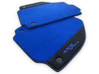 Blue Floor Mats For Ferrari 458 Italia 2009-2015 With Alcantara Leather - AutoWin