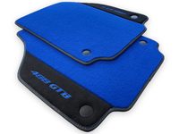 Blue Floor Mats For Ferrari 488 GTB 2016-2022 Carpets With Alcantara Leather - AutoWin