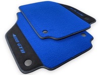 Blue Floor Mats For Ferrari 488 GTB 2016-2022 Carpets With Alcantara Leather - AutoWin