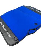 Blue Floor Mats For Ferrari 812 Superfast With Carbon Fiber Leather - AutoWin