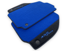 Blue Floor Mats For Ferrari F8 Tributo 2019-2022 With Alcantara Leather - AutoWin