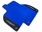 Blue Floor Mats for Lamborghini Aventador With Alcantara Leather - AutoWin